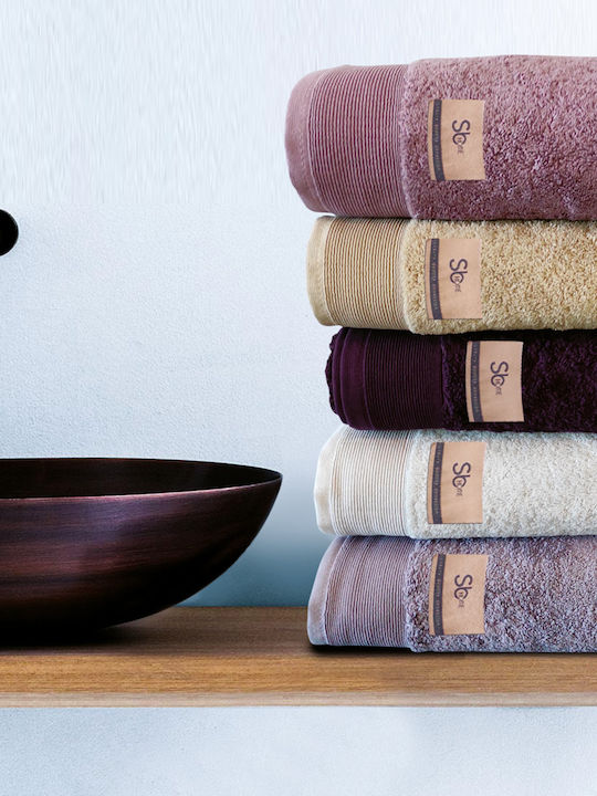 SB Home Πετσέτα Χεριών Elegante 40x60εκ. Lilac Βάρους 600gr/m²