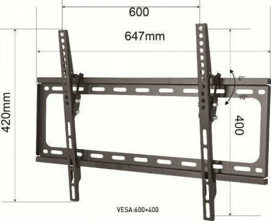 Osio OSM-5834 Βάση Τηλεόρασης Τοίχου έως 65" και 35kg