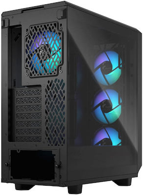 Fractal Design Meshify 2 Compact RGB Gaming Midi Tower Κουτί Υπολογιστή με Πλαϊνό Παράθυρο Black TG Light tint