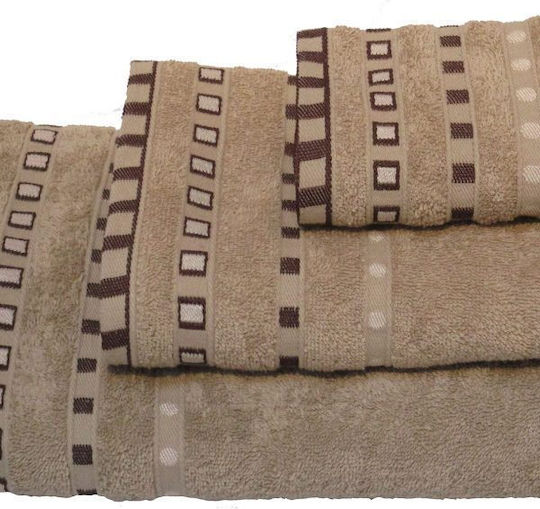 Le Blanc Кърпа за лице Пение Жакард Точки 50x90см. Бежов Тегло 450гр/кв.м