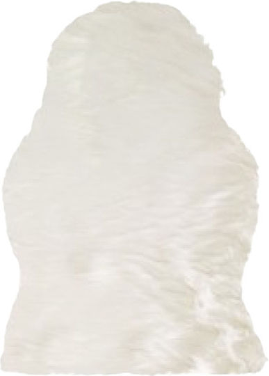 TnS Χαλί Ορθογώνιο Λευκό 60x90cm