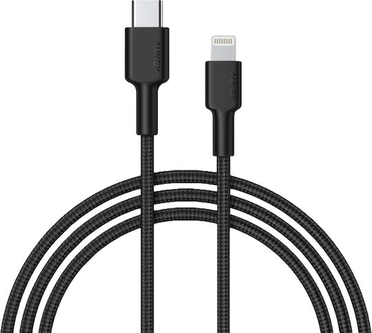 Aukey CB-CL02 Regular la Cablu Lightning Negru 2m (KBAAUKUSB0062)