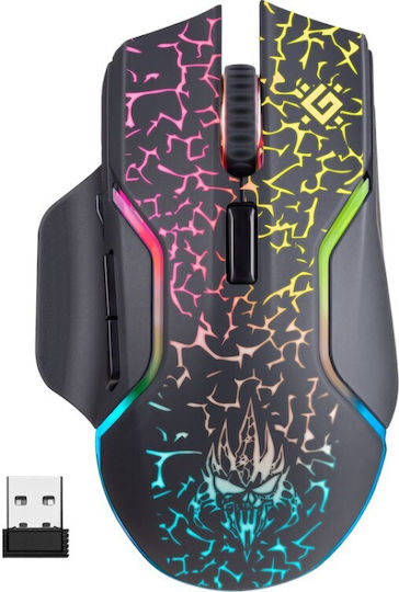 Defender GM-067 Ασύρματο RGB Gaming Ποντίκι 3200 DPI Μαύρο