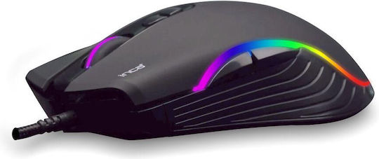 Inca IMG-GT15 RGB Геймърска Мишка 4800 DPI Черен