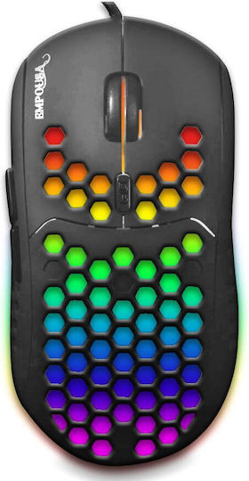 Inca IMG-346 RGB Геймърска Мишка 6400 DPI Черен