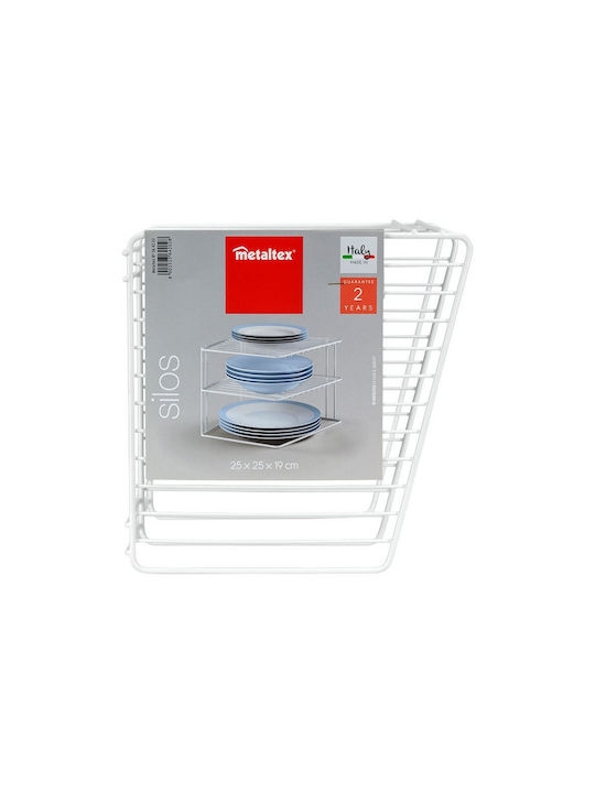 Metaltex Metallische Tischspiel Basis Silos 25x25x19cm Silber