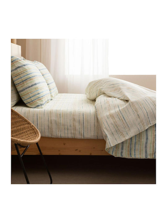 Vesta Home Σετ Παπλωματοθήκη Βαμβακερή Μονή με Μαξιλαροθήκη 170x240cm Milos 1
