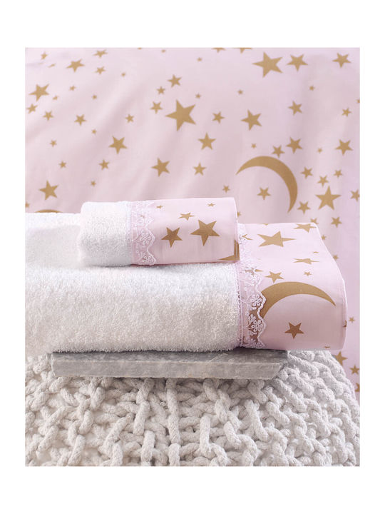 Rythmos Bettbezug-Set Baumwolle Übergröße mit 2 Kissenbezügen 220x250 Moonlight Pink