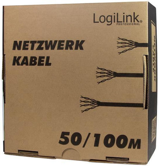 LogiLink S/FTP Cat.6 Gigabit Network Cable Ethernet Without Terminated 50m White