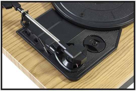 Madison MAD-RT300SP-MKII Turntables with Preamp and Built-in Speakers Brown