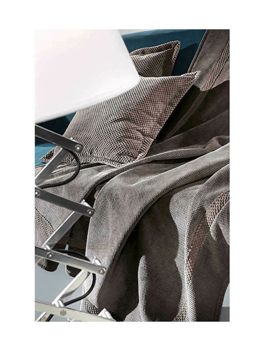Guy Laroche Dekorativer Kissenbezug Rubicon Fleece Schoko 42x42cm