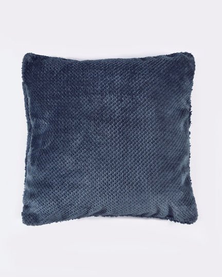 Rythmos Διακοσμητική Μαξιλαροθήκη Alvaro Fleece Blue 50x50εκ.