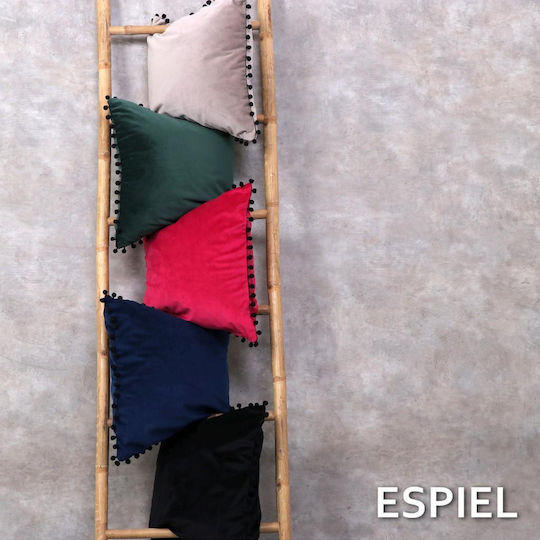 Espiel Μαξιλάρι Καναπέ από Βελούδο Μπλε 45x45εκ.