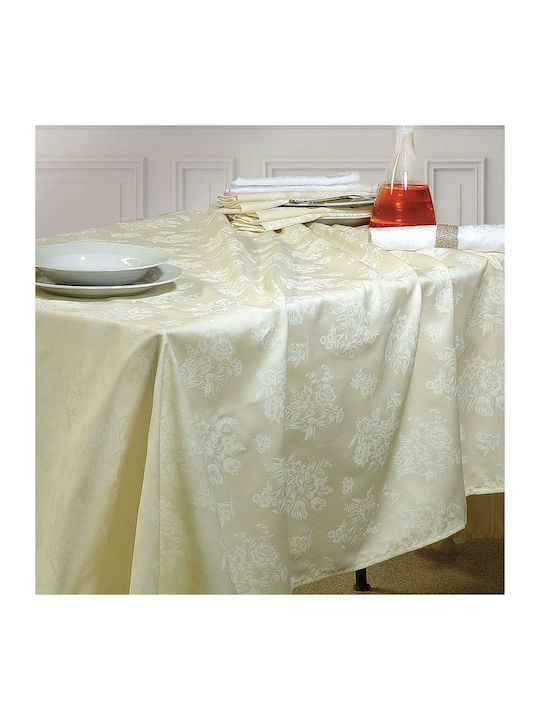 Rythmos Față de masă Set 12buc Jasmine Ecru 160x270cm