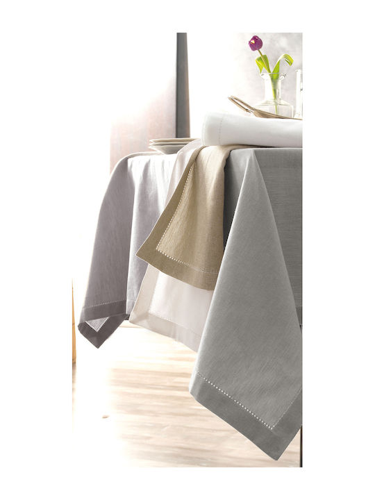 Rythmos Inez Cotton Tablecloth Λευκό 140x180cm