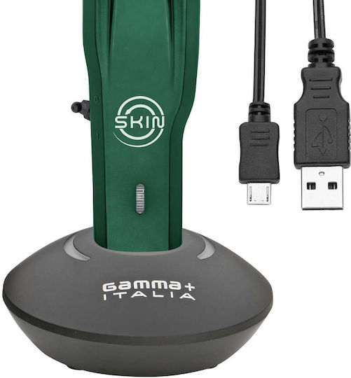 Gamma Piu Skin Επαναφορτιζόμενη Κουρευτική Μηχανή Πράσινη