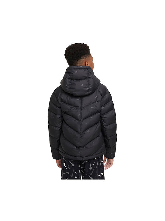 Nike Kids Quilted Jacket short Hooded Black