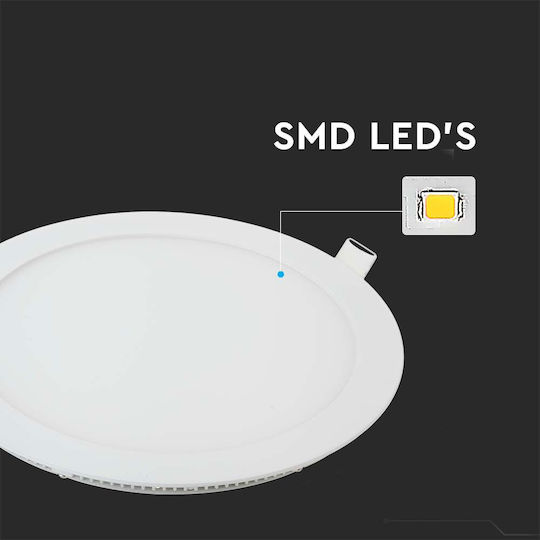 V-TAC Vertieft LED-Panel 18W 22,5 cm V-TAC Vertieft LED-Panel 18W 22,5 cm