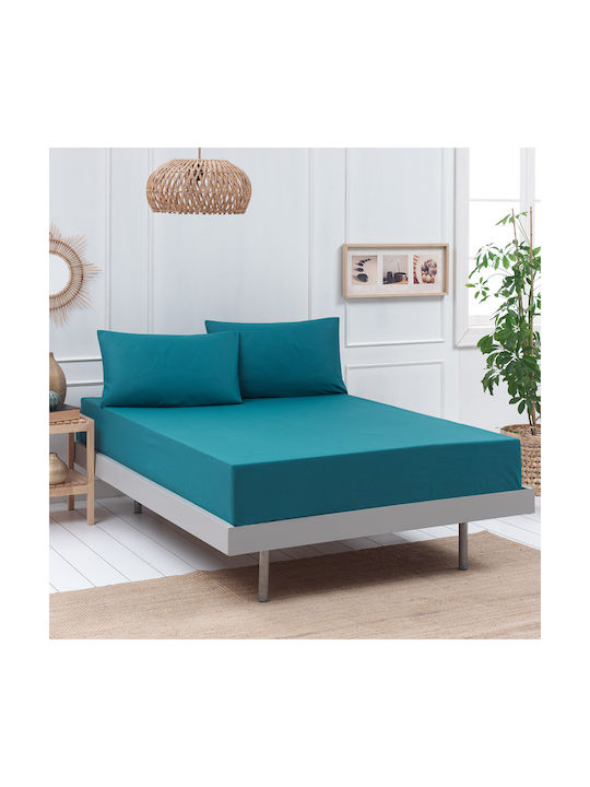 Beauty Home Σετ Μαξιλαροθήκες Πετρόλ 52x73εκ.
