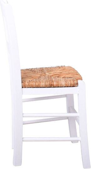Syros Scaune Cafe Lemn Albe 1buc 41x45x88buc