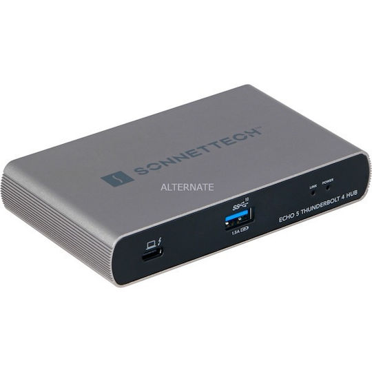 Sonnet Echo 5 Thunderbolt 4 Docking Station με 4K PD και συνδεση 2 Οθονών Γκρι