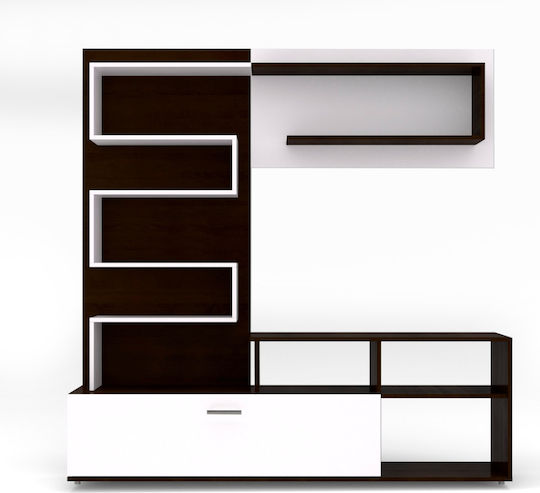 Jasmin Living Room TV Unit Wenge / Λευκό L170xW41.5xH170cm