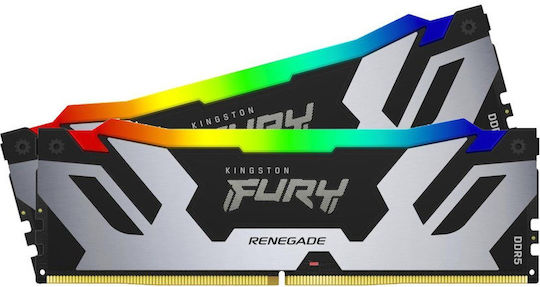 Kingston Fury Renegade RGB 32GB DDR5 RAM cu 2 module (2x16GB) și Viteză 7200 pentru Desktop