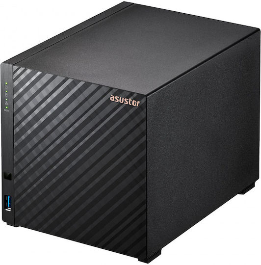 Asustor Lockerstor 4 Gen2 (AS6704T) NAS Tower με 4 θέσεις για HDD/M.2/SSD και 2 θύρες Ethernet