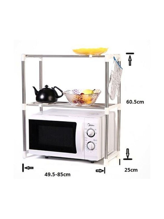 Kitchen Organizer Racks Metallic in Silver Colour 25x60.5x60.5cm