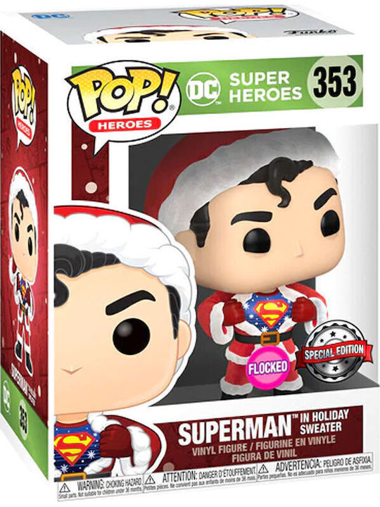 Funko Поп! Tees Филми: DC Comics - Superman (Среден) (L) 353 Мек Специално издание