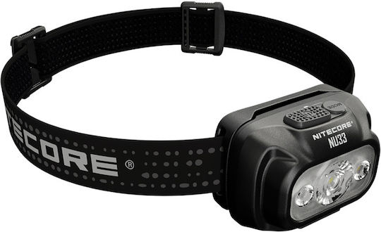 NiteCore Rechargeable Headlamp LED IP66 with Maximum Brightness 700lm NU33 Black