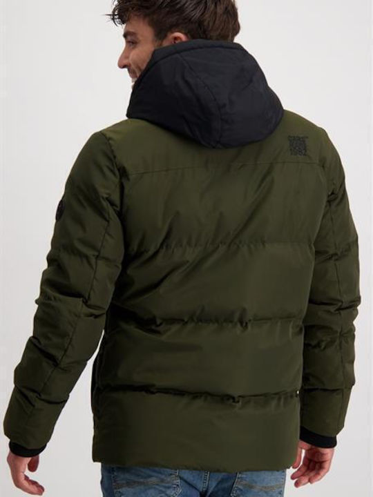 Cars Jeans Men's Winter Puffer Jacket Waterproof and Windproof Khaki