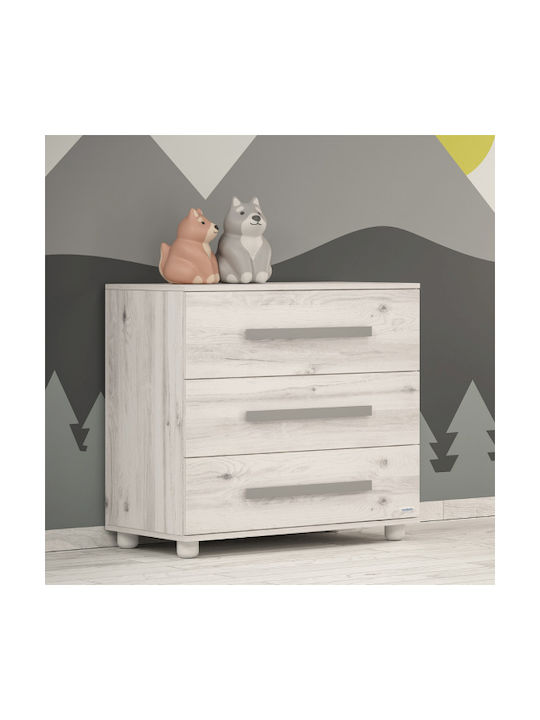 Casababy Alaska Nursery Furniture Set with Bed & Nursery Drawer Beige / Gray