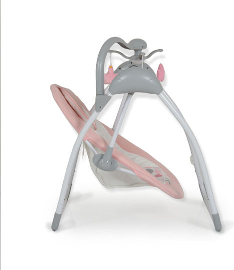 Cangaroo Electric Relax pentru Bebeluși Leagăn Jessica cu Muzică și Vibrații Roz pentru Copil până la 9kg