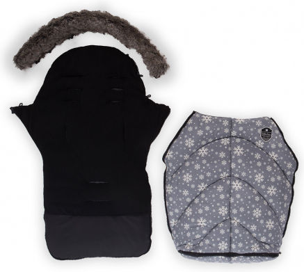 Kikka Boo Snow Braids Universal Waterproof Stroller Footmuff with Fleece Lining 85x45cm Beige