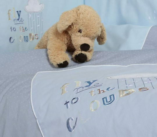 Nef-Nef Homeware Set Für Krippe Clouds Hellblau 2Stück