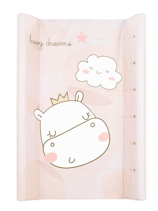 Kikka Boo Hippo Dreams Plastic Soft Changing Pad Pink for Bed 50x80cm