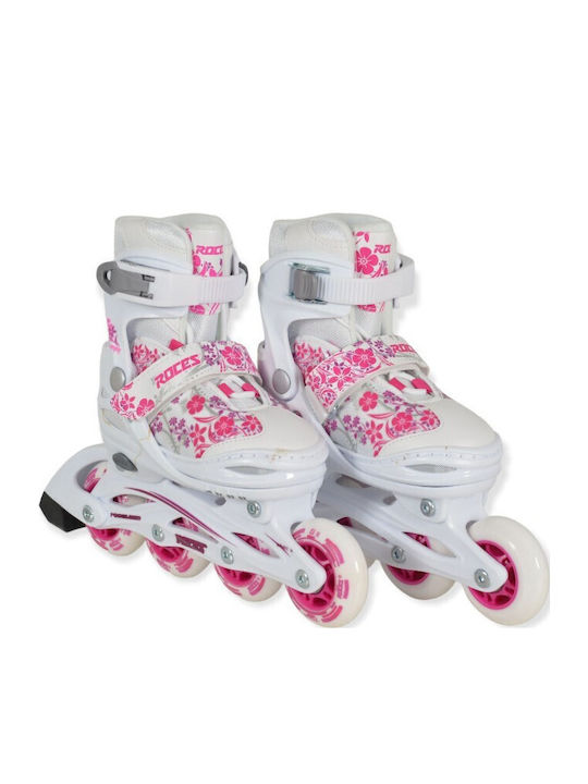 Roces Compy 8.0 Inline Αυξομειούμενα Rollers Λευκά Παιδικά