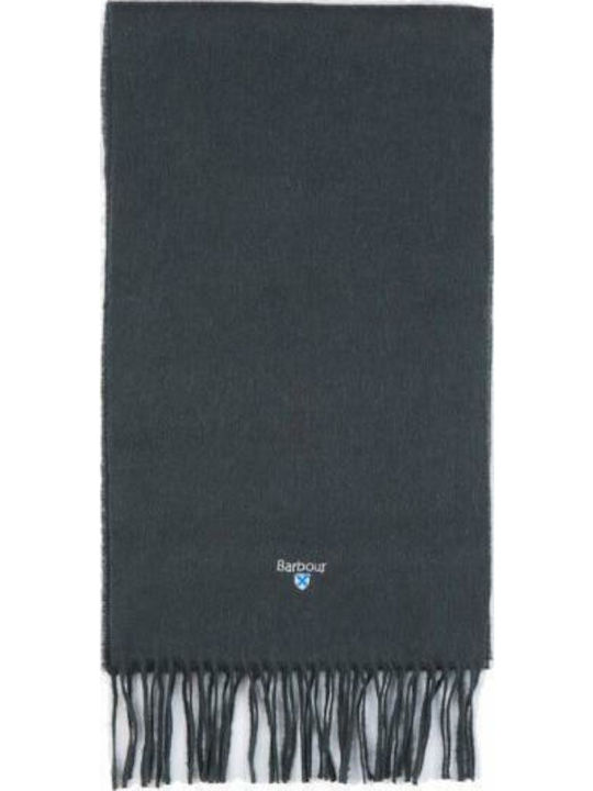 Plain Lambswool Men's Wool Scarf Forest Green