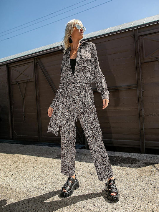 Women's Long-sleeved One-piece Suit Multicolored