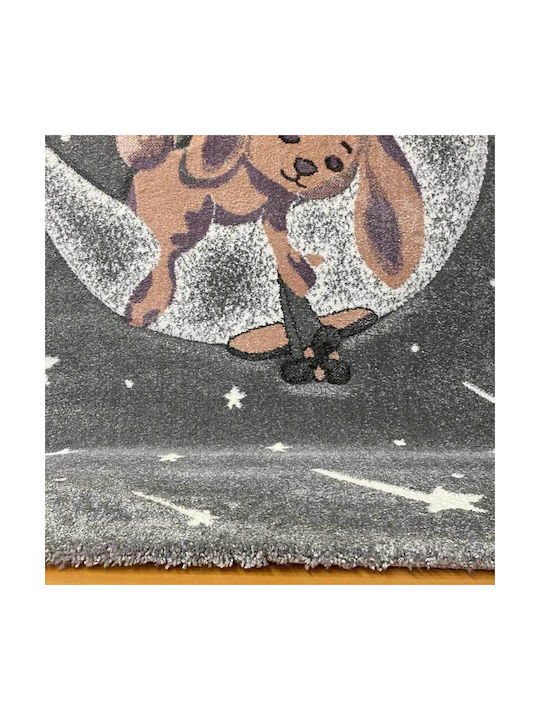 Koulis Carpets Iepuraș Kids Rug Gri 133x190cm Thickness 13mm