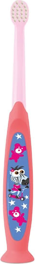 Elgydium Baby Soft Baby-Zahnbürste für 0m+ Rosa