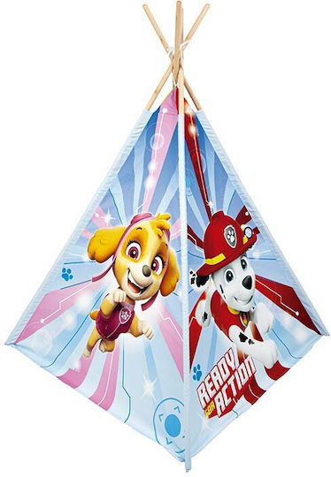 Kids Indian Teepee Play Tent Paw Patrol Light Blue