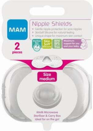 Mam Mittlere 20mm Waschbare Nippel-Schutzschilder 2 Stück