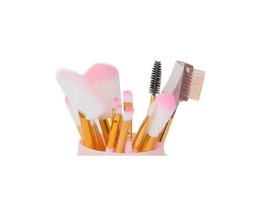 Professional Makeup Brush Set with Synthetic Bristle 12 Pieces