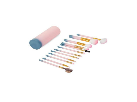 Professional Makeup Brush Set with Synthetic Bristle 12 Pieces