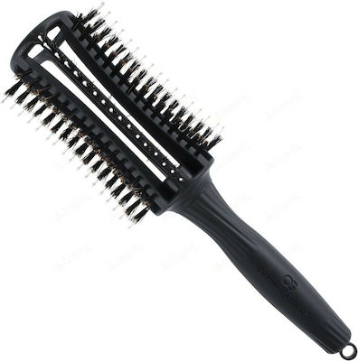 Olivia Garden Finger Brush Combo Large Round Bürste Haare für Begradigung Schwarz