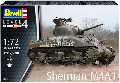 Revell Sherman M4A1 Modellfigur Tank 86 Teile im Maßstab 1:72