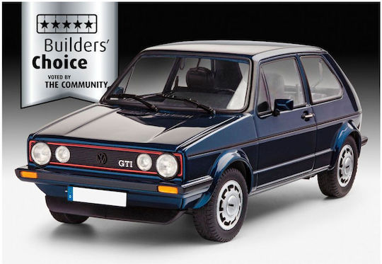 Revell Volkswagen Collection Golf Gti Builders Choice Modeling Figure Car Blue 118 Pieces in Scale 1:24