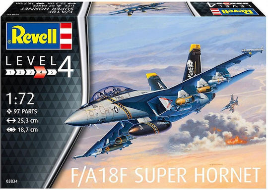 Revell F/A 18F Super Hornet Modellfigur Flugzeug im Maßstab 1:72